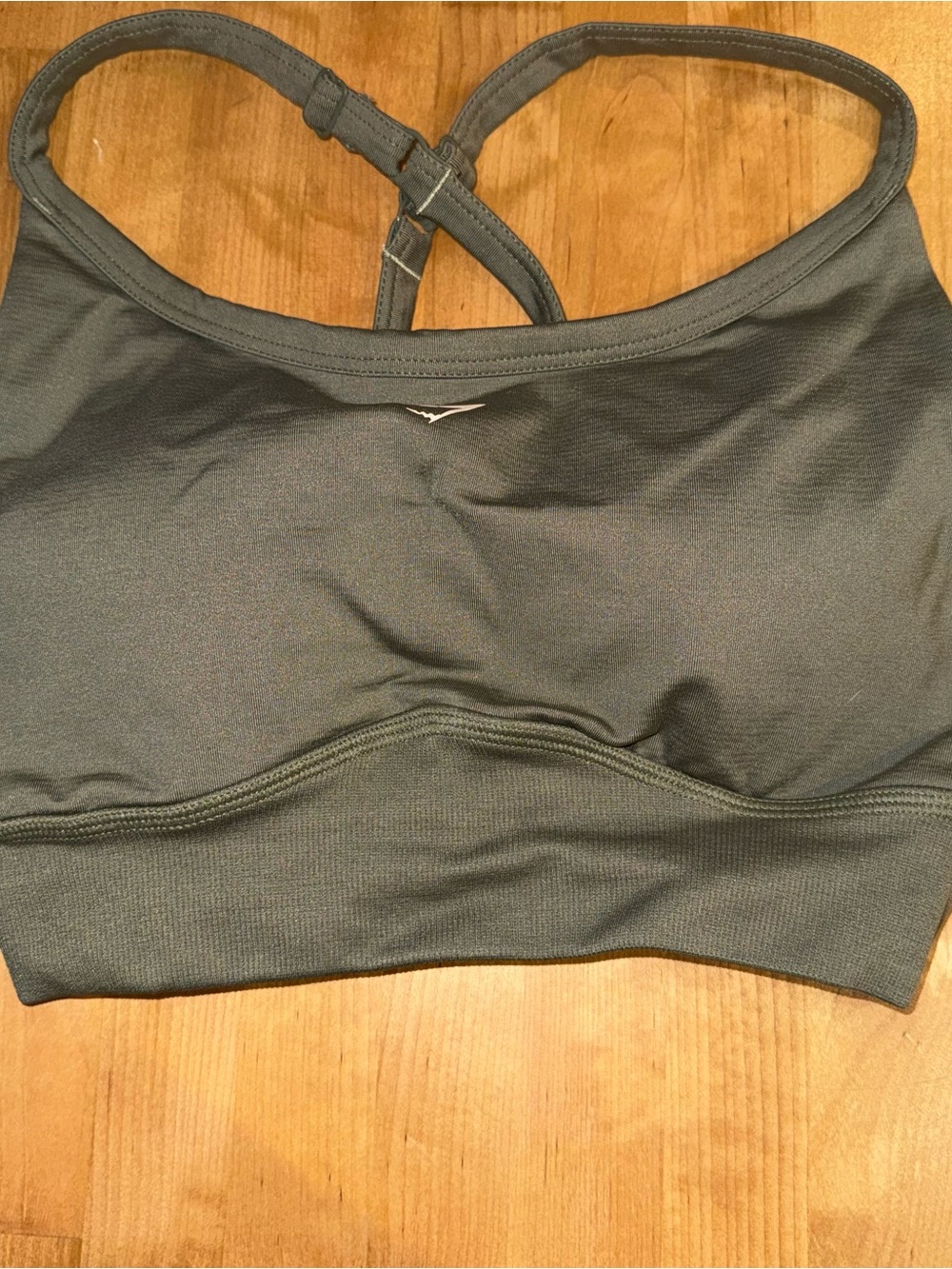 Gymshark Women's Green Sports Bra - Strappy Back Support